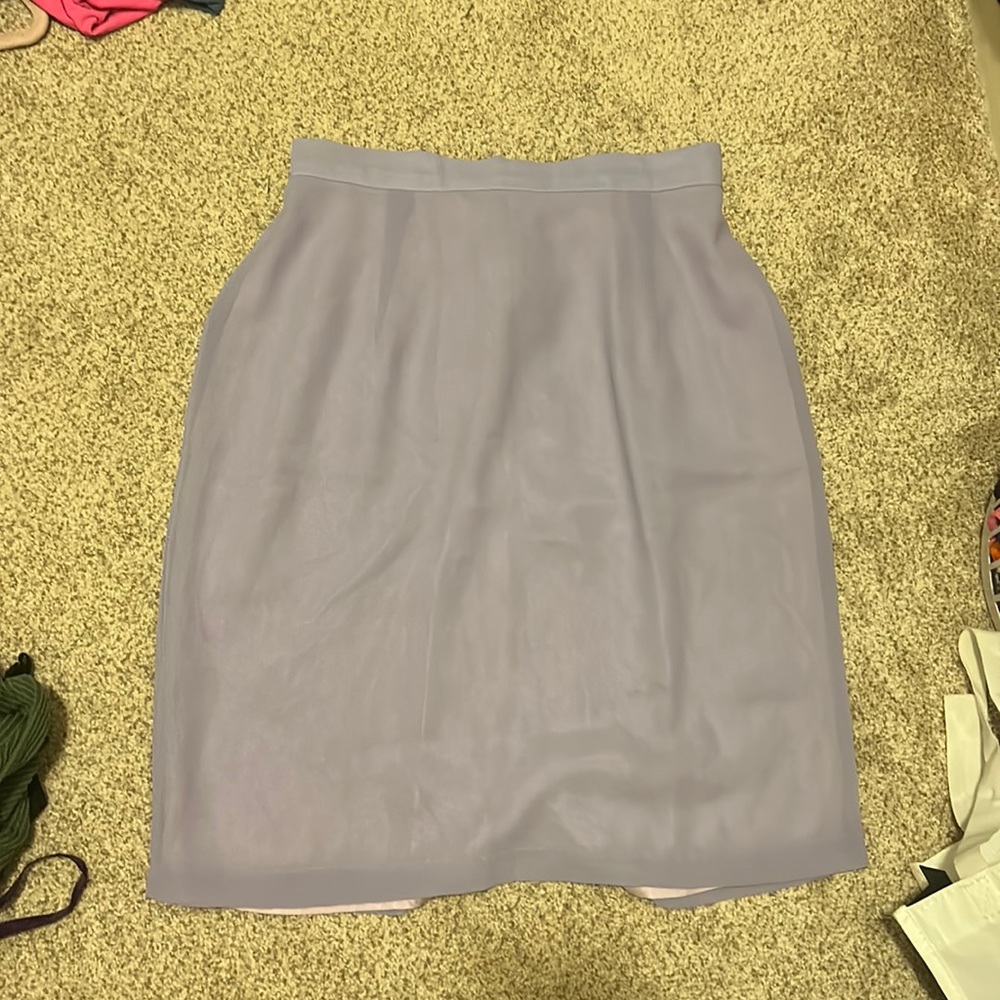 lilac midi skirt